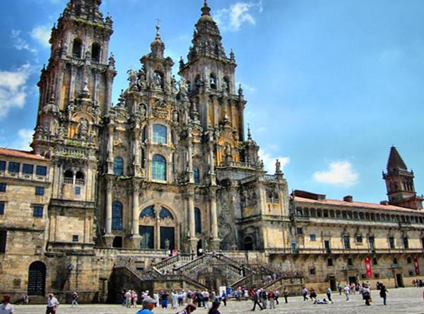 Arrival at Santiago's sacred splendor